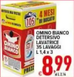 Iper Triscount Omino bianco detersivo lavatrice offerta