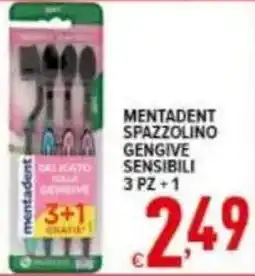 Iper Triscount Mentadent spazzolino gengive sensibili offerta
