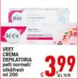 Iper Triscount Veet crema depilatoria pelli normali/ silk&fresh offerta