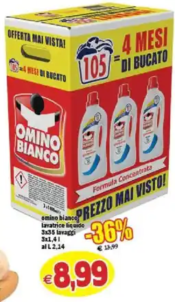 Il Castoro Supermercati Omino bianco lavatrice liquido offerta