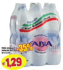 Il Castoro Supermercati Acqua naturale Fabia offerta