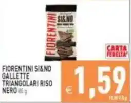 Pim Supermercati Fiorentini Si&No gallette triangolari riso nero offerta