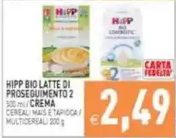 Pim Supermercati Hipp bio latte di proseguimento 2 offerta