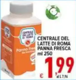 Iper Triscount Centrale del latte di Roma panna fresca offerta