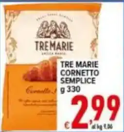 Iper Triscount Tre Marie cornetto semplice offerta