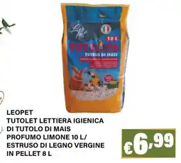 Zoomiguana Leopet Tutolet lettiera igienica di tutolo di mais offerta