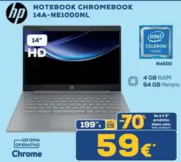 Euronics Tufano HP Notebook Chromebook 14A-NE1000NL offerta