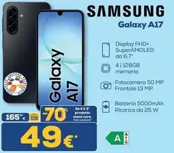 Euronics Tufano Samsung Galaxy A17 offerta