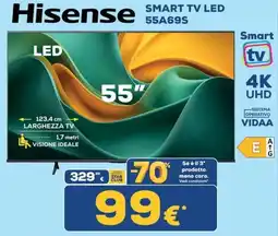 Euronics Tufano Hisense 55" Smart TV LED offerta