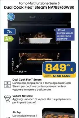 Euronics Tufano Dual Cook Flex™ Steam offerta
