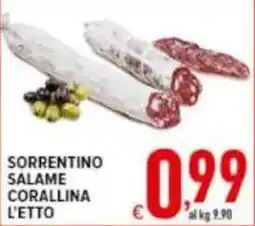 Iper Triscount Sorrentino salame corallina offerta