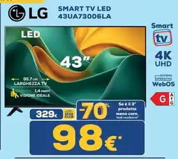 Euronics Tufano LG 43" Smart TV LED offerta