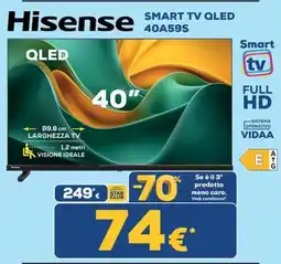 Euronics Tufano Hisense 40" Smart TV QLED offerta