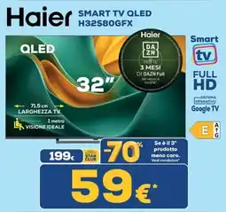 Euronics Tufano Haier 32" Smart TV QLED offerta