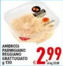 Iper Triscount Ambrosi Parmigiano Reggiano Grattugiato offerta