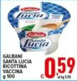 Iper Triscount Galbani Santa Lucia Ricottina Vaccina offerta