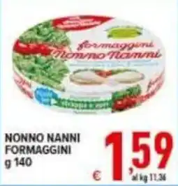 Iper Triscount Nonno Nanni formaggini offerta