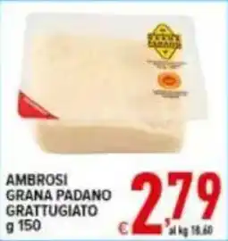 Iper Triscount Ambrosi Grana Padano Grattugiato offerta
