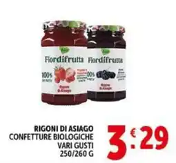 Gourmet Déco Confettura biologica Rigoni di Asiago offerta
