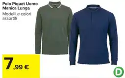 Carrefour Polo Piquet Uomo Manica Lunga offerta