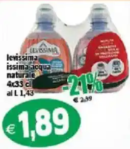 Il Castoro Supermercati Levissima acqua naturale offerta