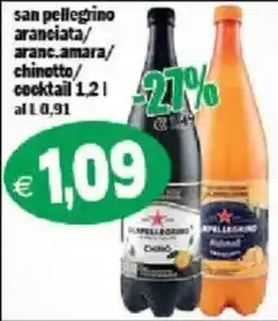 Il Castoro Supermercati San pellegrino aranciata/aranc.amara/chinotto/cocktail offerta