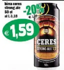 Il Castoro Supermercati birra ceres strong ale offerta