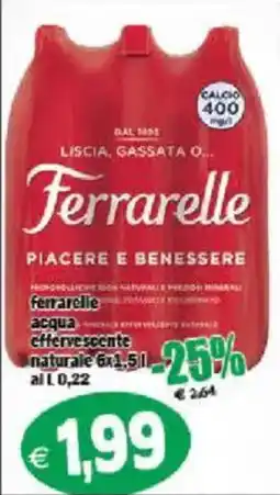 Il Castoro Supermercati Ferrarelle acqua effervescente naturale offerta