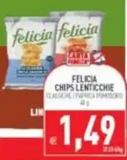 Pim Supermercati Felicia chips lenticchie offerta