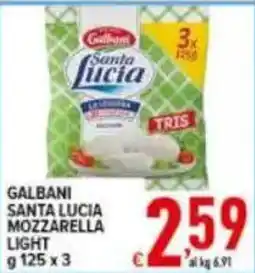 Iper Triscount Galbani Santa Lucia Mozzarella Light offerta