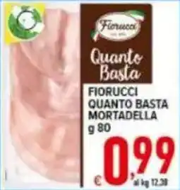 Iper Triscount Fiorucci quanto basta mortadella offerta