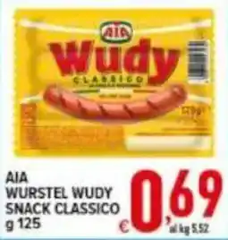 Iper Triscount AIA WURSTEL WUDY SNACK CLASSICO offerta