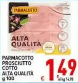 Iper Triscount Parmacotto prosciutto cotto alta qualità offerta