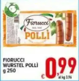 Iper Triscount Fiorucci wurstel pollì offerta