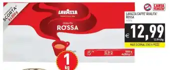 Pim Supermercati Lavazza caffè qualità rossa offerta