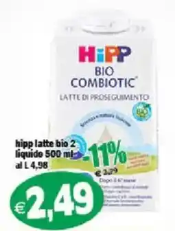 Il Castoro Supermercati HiPP latte bio 2 offerta