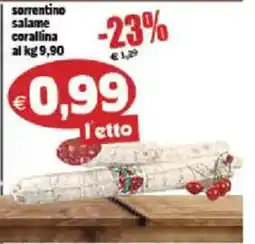 Il Castoro Supermercati Sorrentino salame corallina offerta