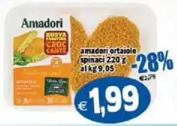 Il Castoro Supermercati Amadori ortaiole spinaci offerta