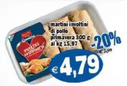 Il Castoro Supermercati martini involtini di pollo primavera offerta