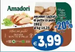 Il Castoro Supermercati Amadori tagliata di petto di pollo offerta