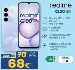 Euronics Tufano Realme C100 5G offerta