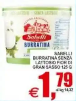 Pewex Sabelli burratina senza lattosio fior di gran sasso offerta