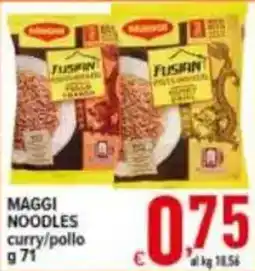 Iper Triscount Maggi Fusian noodles curry/pollo offerta