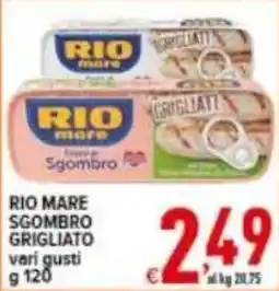 Iper Triscount Rio mare sgombro grigliato offerta