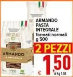 Iper Triscount Armando pasta integrale offerta