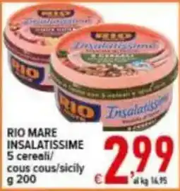 Iper Triscount Rio Mare Insalatissime 5 cereali offerta