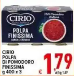 Iper Triscount Polpa di pomodoro finissima Cirio offerta
