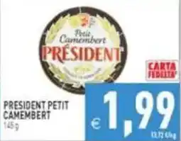 Pim Supermercati President Petit Camembert offerta