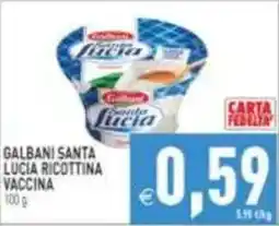 Pim Supermercati Galbani Santa Lucia Ricottina Vaccina offerta