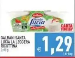 Pim Supermercati Galbani Santa Lucia la leggera ricottina offerta